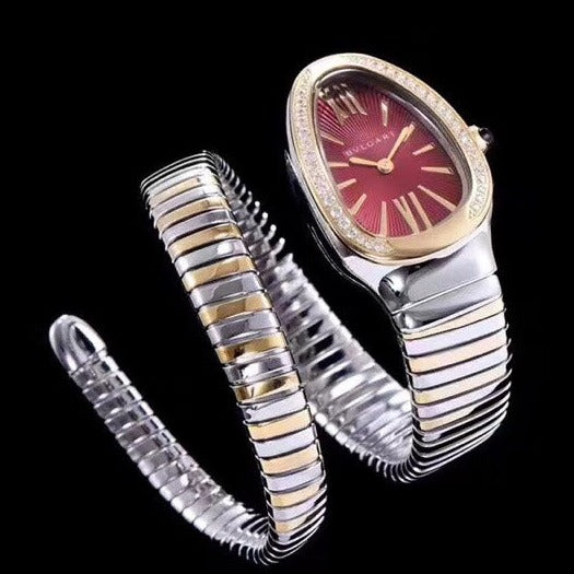 serpenti tubogas 35mm gold steel diamond bezel