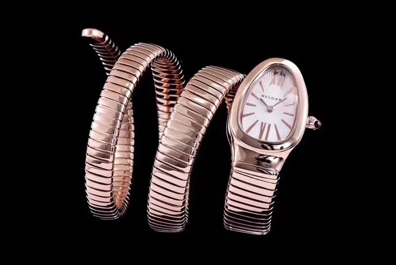 serpenti tubogas 35mm pink gold double spiral