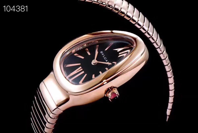 serpenti tubogas 35mm pink gold double spiral