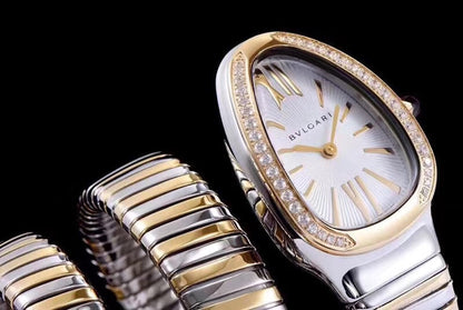 serpenti tubogas 35mm gold silver double spiral