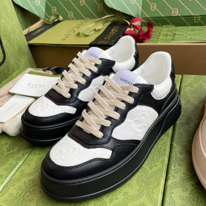 GG 26 Sneaker White Navy Blue Canvas Suede 632877