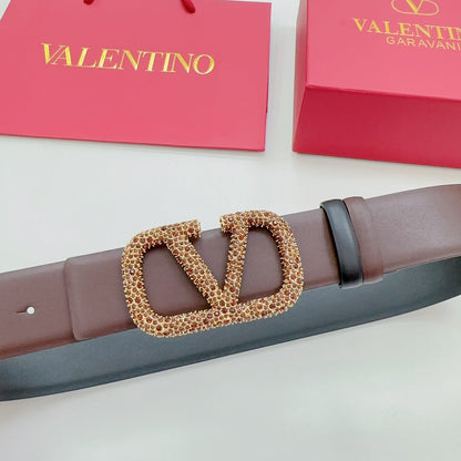 Garavani Reversible VLogo Signature Belt 40mm Black Brown Leather 200701