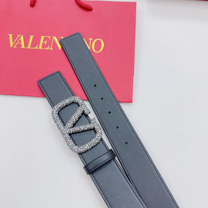 Garavani Reversible VLogo Signature Belt 40mm Black Leather 200696