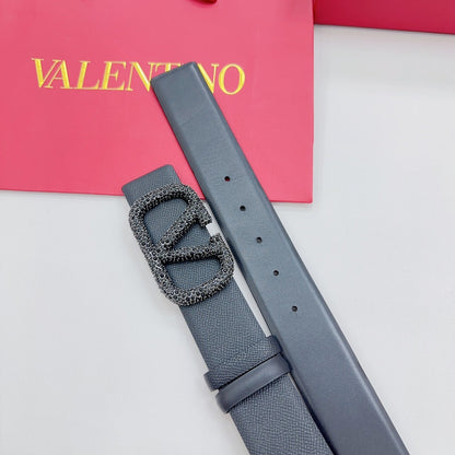 Garavani Reversible VLogo Signature Belt 40mm Full Black Leather 200700