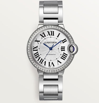 Cartier Ballon Bleu De Cartier 36mm Diamond Stainless Steel Case