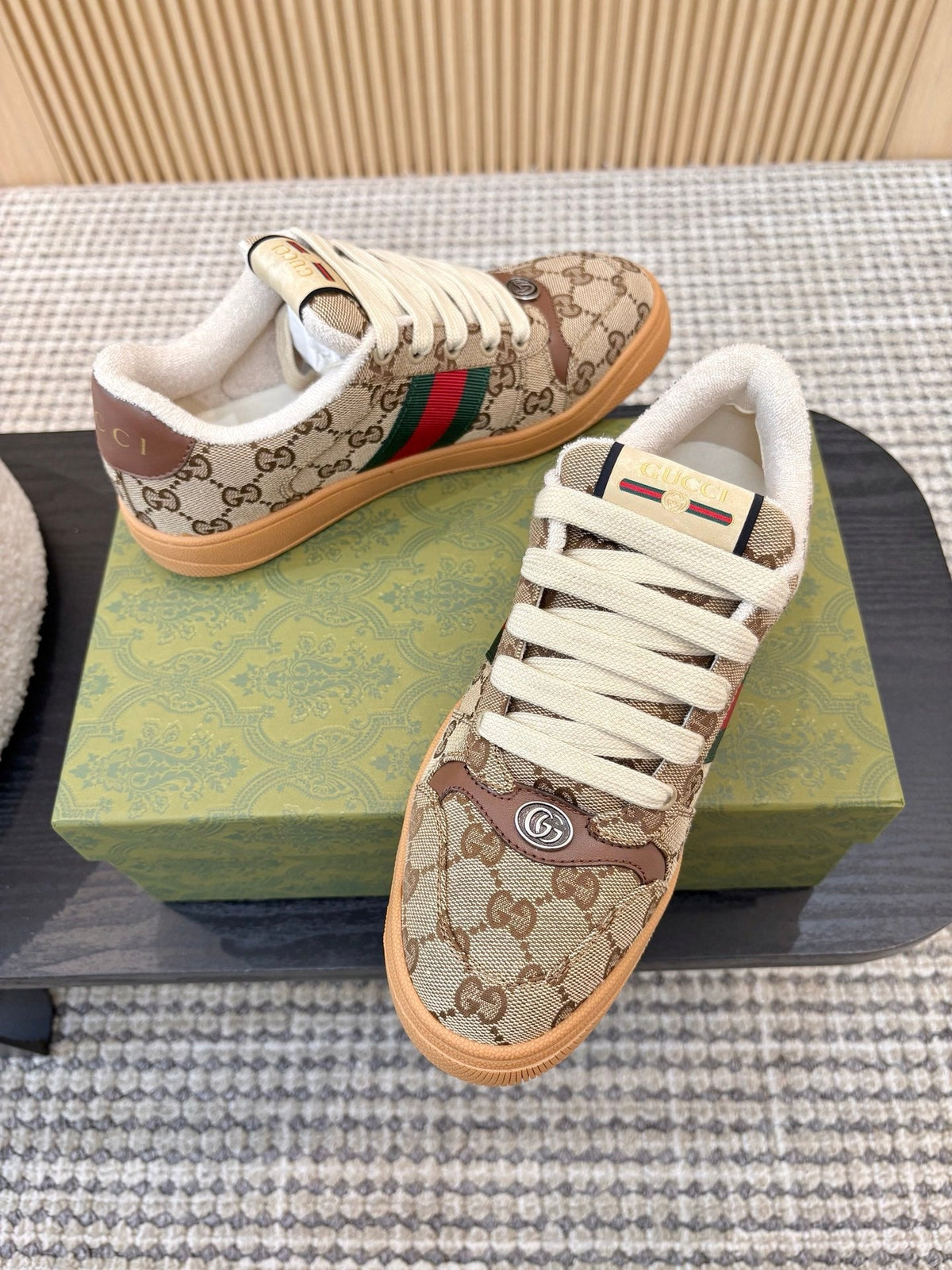 Gucci 26s Sneakers In Brown Gg Canvas