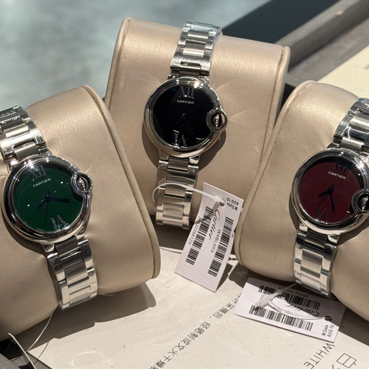 Cartier Bleu Balloon 33mm Quartz Silver