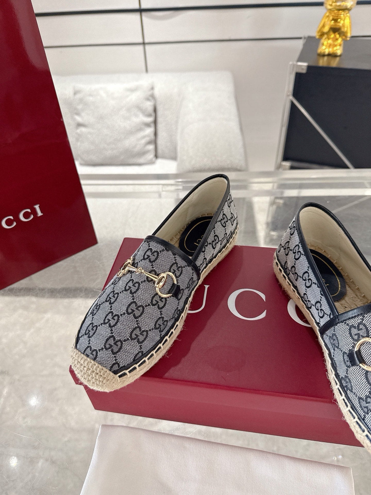 GC 2025 Espadrille With Horsebit Black Canvas 292456