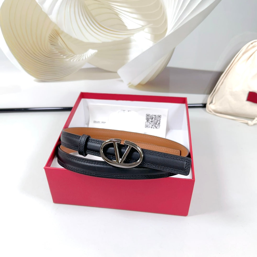 The Bold Edition Belt 20mm Black Brown Calfskin Black Buckle