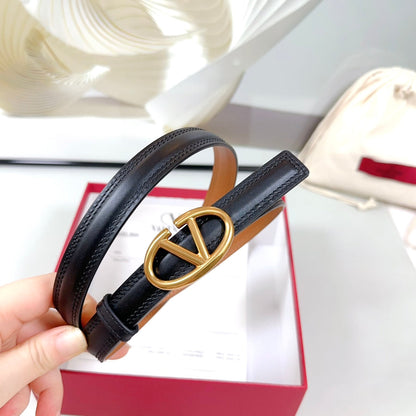 The Bold Edition Belt 20mm Black Brown Calfskin Gold Buckle