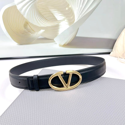 The Bold Edition Belt 34mm Black Calfskin Light Gold Buckle