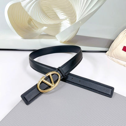 The Bold Edition Belt 34mm Black Calfskin Light Gold Buckle