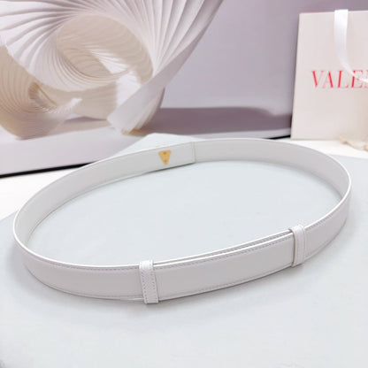 The Bold Edition Belt 30mm White Calfskin Gold Buckle