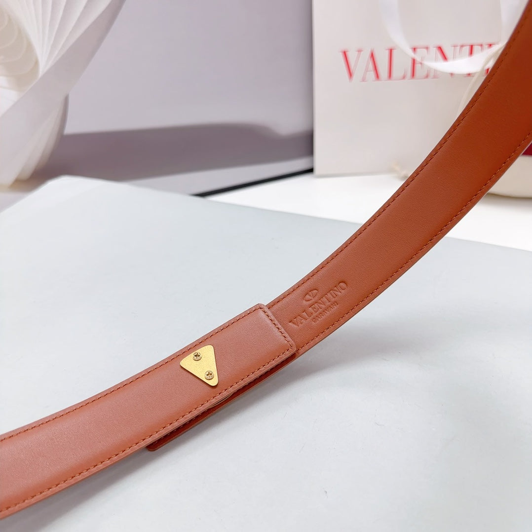 The Bold Edition Belt 30mm Brown Calfskin Gold Buckle