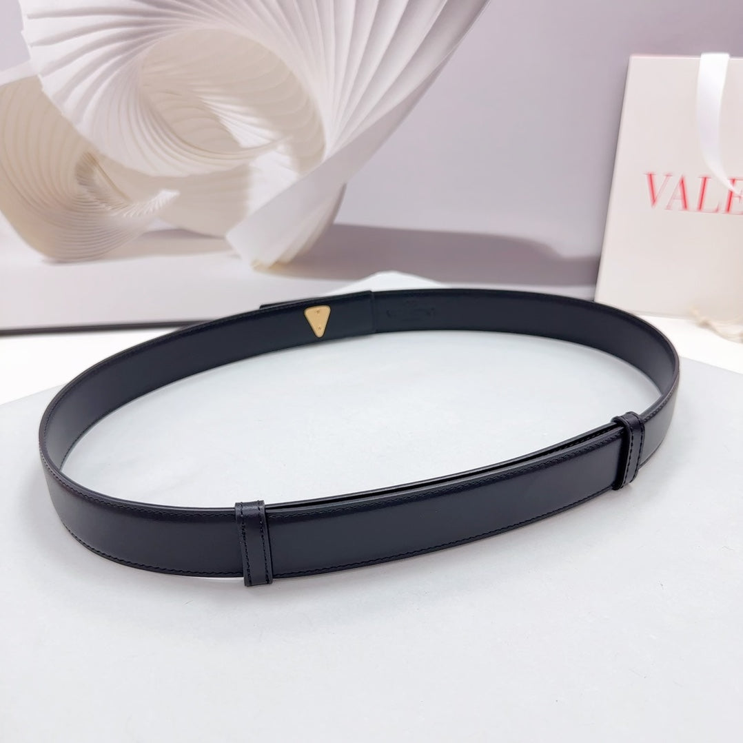 The Bold Edition Belt 30mm Black Calfskin Gold Buckle