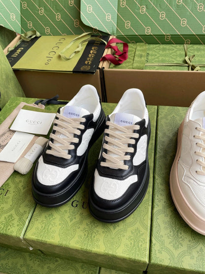 GG 26 Sneaker White Navy Blue Canvas Suede 632877