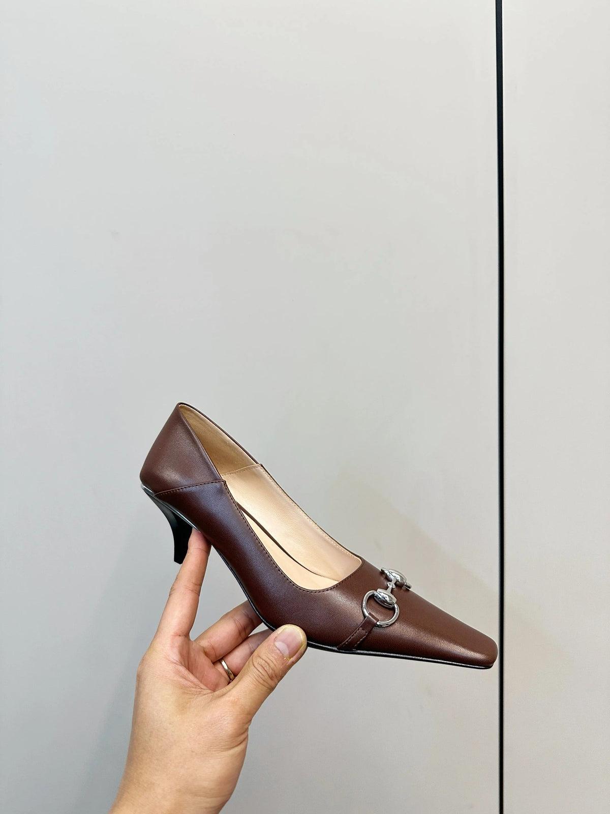 GG 26SS High Heels Pump Dark Brown Calfskin 645693